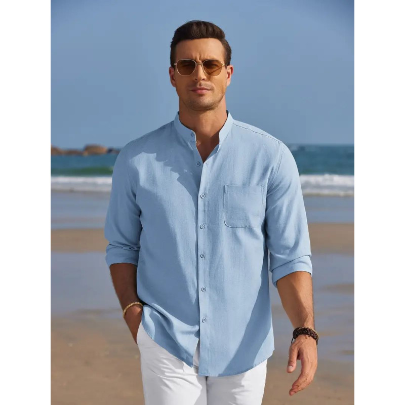 Classic Fit  Versatile Summer Beach Shirt for Men 